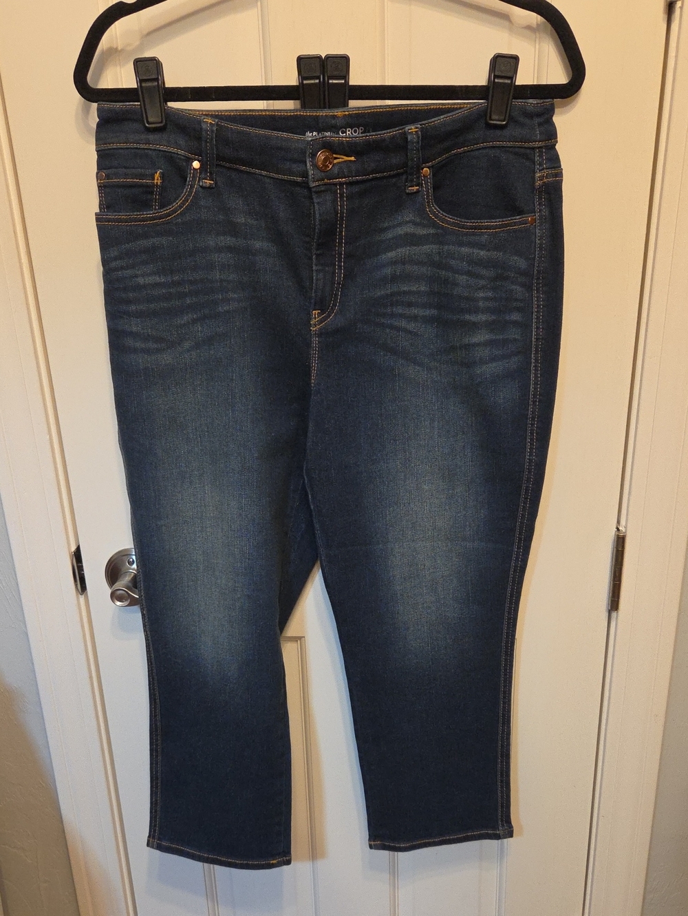 Chico's Dark Blue Cropped Denim Jeans